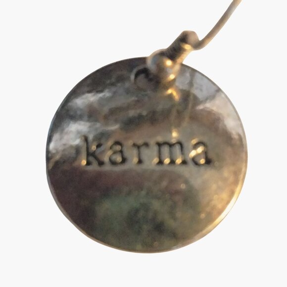 Karma Earring  never give up Inspiration Romance Motivation Valentine - Picture 4 of 6